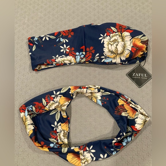 ZAFUL Floral Bandeau Bikini Set 8 - Picture 10 of 10